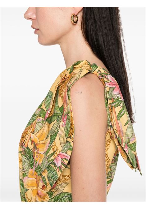 Abito lungo Tropical Paradise multicolor FARM Rio - donna FARM RIO | 33220225137